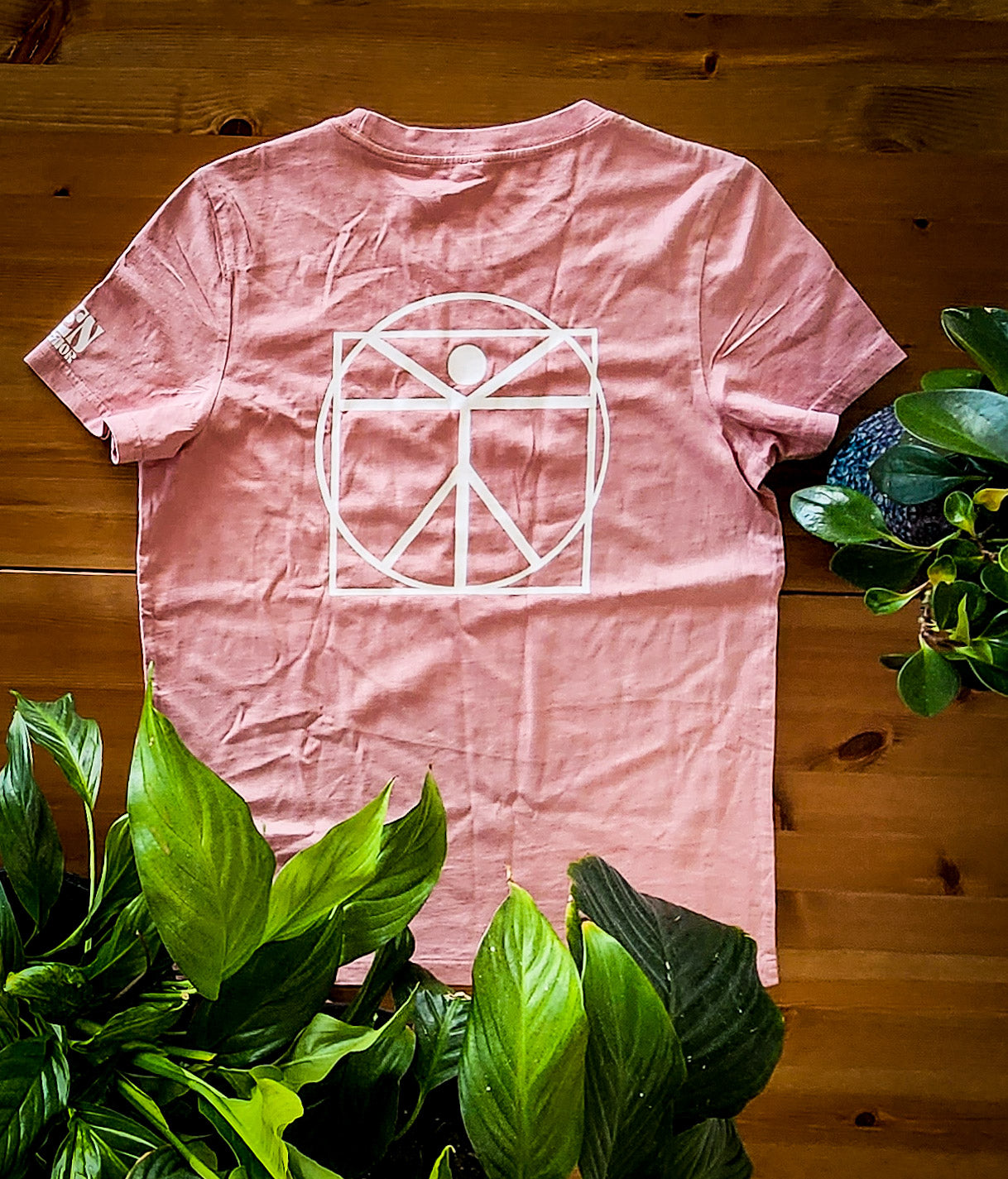 Zen Warrior Pink Tee with White Text Size, Womens